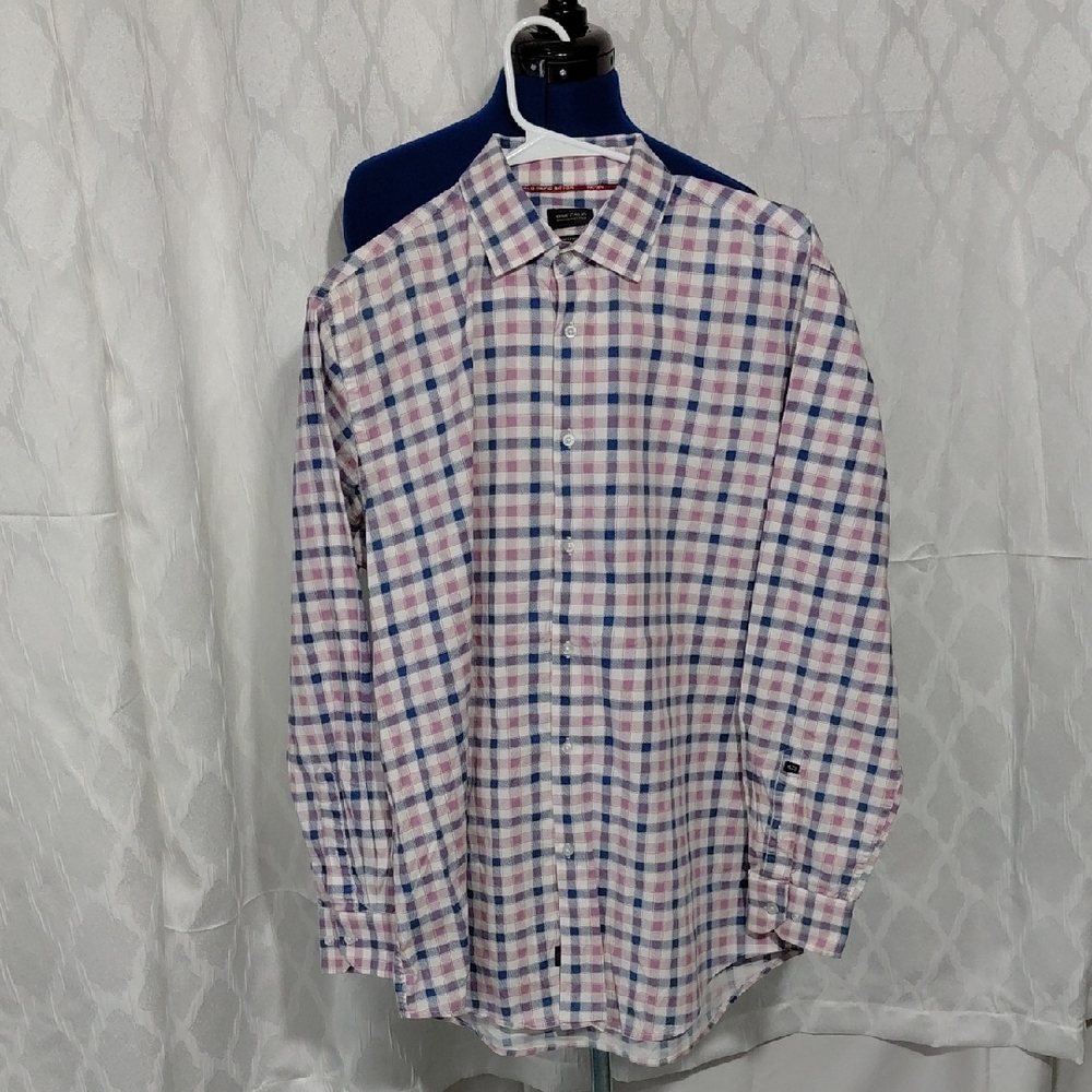 Buffalo David Bitton Men's Plaid Shirt - Pink and Blue